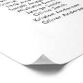 6 Tafels Vind uw Zitplaatskaart Poster (Hoek)