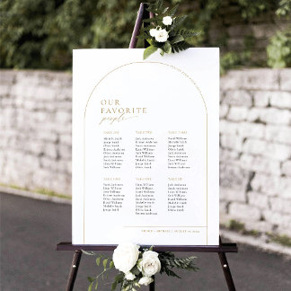 6 Tafels Welkom Zitplaatsindeling Poster