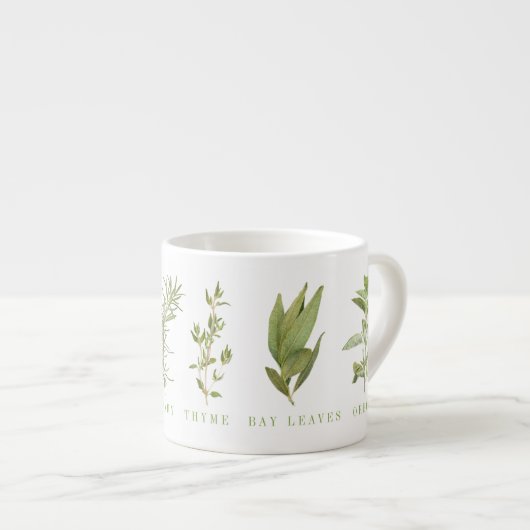6 TASSES À ESPRESSO FLEURS FRAÎCHES (Devant droit)