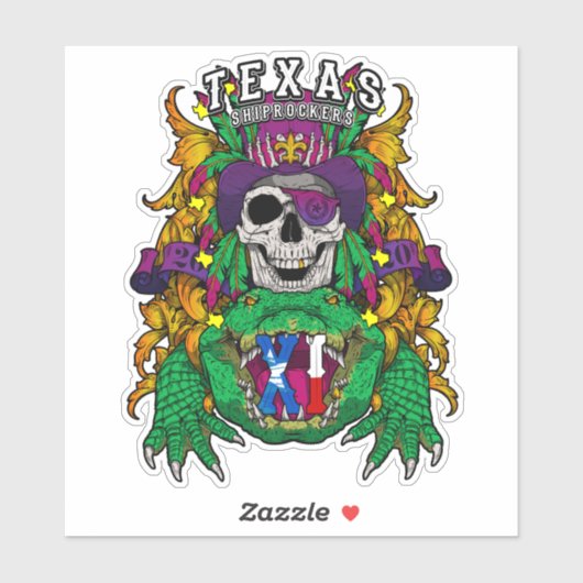 6" Texas ShipRockers Vinyl Sticker (Vel)