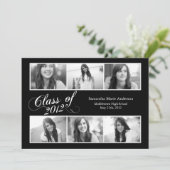 6 Uitnodiging tot Afstuderen voor fotoscript - zwa (Staand voorkant)