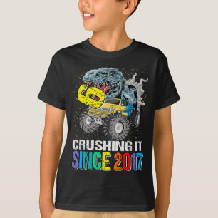 6 Verdringing sinds 2017 Monster Truck Dinosaur 6t T-shirt