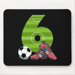 6 Verjaardag Voetbal Eerste Verjaardag Voetbal Kid Muismat