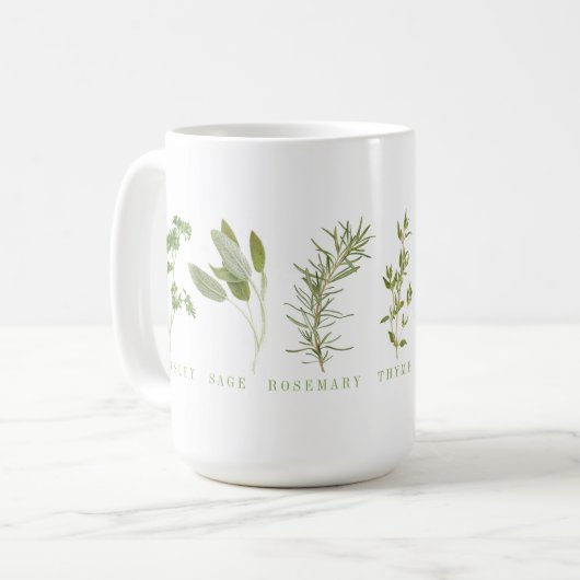 6 VERSE KRUIDEN Tall White Mok (Voorkant links)