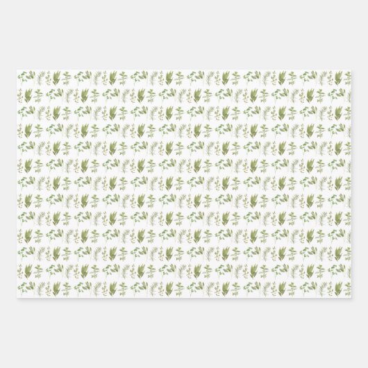 6 VERSE KRUIDEN Vlak Blad Verpakkend Document Inpakpapier Vel (Voorkant 3)