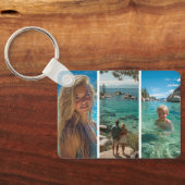 6 Verticale Strook Boho Foto Collage Sleutelhanger (Achterkant)