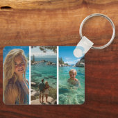 6 Verticale Strook Boho Foto Collage Sleutelhanger (Voorkant)