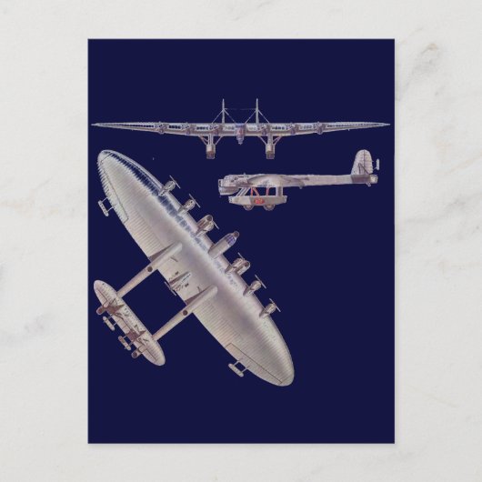 6 Vliegtuig voor het aanzwengelen van motoren Briefkaart (Voorkant)