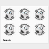 6 Voetbal gepersonaliseerde tekst aangepast blij g Ronde Sticker (Vel)