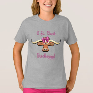6 Vt. Terug Buckaroo, Longhorn Koe T-shirt