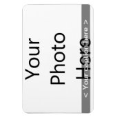 6 "x4" landschapsfotomagneet (witte tekst) magneet (Verticaal)