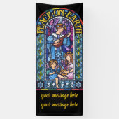 6' x 2,5'' de bannières en vinyle de Noël en verre (Vertical)