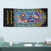 6' x 2.5' Kerst vinyl Banner Glas in lood (Beurs)