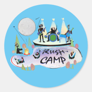 6 x 3in Stickers RushCamp!