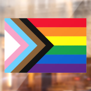 6 x 4 Inclusieve regenboog LGBTQ gay diversiteitsv Raamsticker
