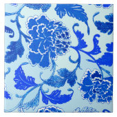 (6" X 6") carreau de céramique floral et grand (Devant)