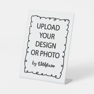 6" x 8" Plastic voetstukstandaard bord Reclamebord Met Voetstuk