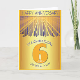 6 Year Sober Anniversary | Golden Ray 12 Step  Kaart