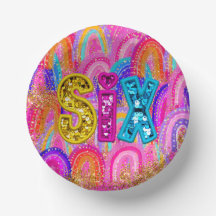 6de Cute Rainbow Gouden Glitters