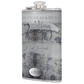 6de trouwdag suiker en ijzer heupfles (Links)