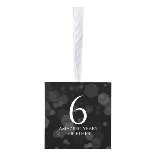 6e 33e 47e 48e Amethist Bruiloft Jubileum Kubus Ornament (Rechts)