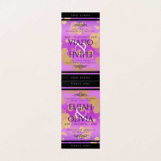 6e 33e 47e 48e anniversaire du Mariage Améthyste (Outside Unfolded)