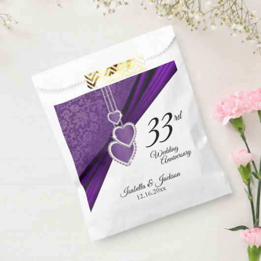 6e / 33e / 47e Amethist bruiloft Jubileum Bedankzakje (Gezegeld)