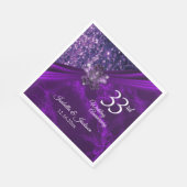 6e / 33e / 47e Amethist bruiloft Jubileum Servet (Hoek)