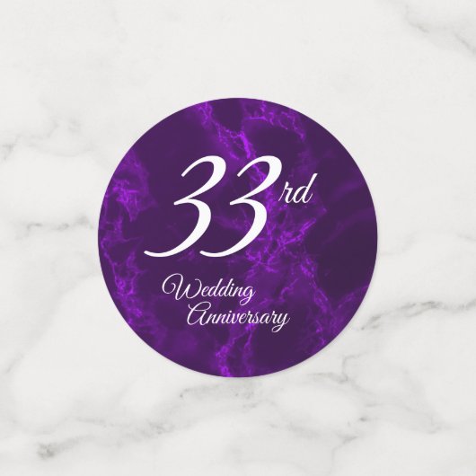 6e / 33e / 47e Amethist Paarse Jubileum Confetti (Kleine voorkant)