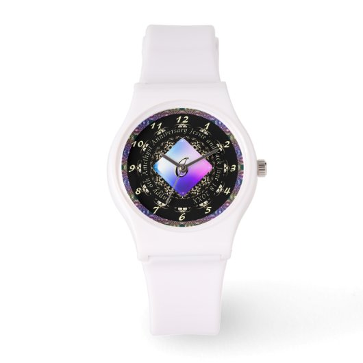 6e Amethyst Wedding Jubileum Watch Horloge (Voorkant)