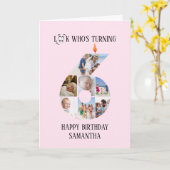 6e anniversaire Carte photo (Fleur jaune)