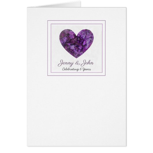 6e anniversaire de la mariage de fer Coeur pourpre (Devant)