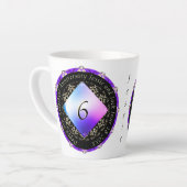 6e anniversaire du Mariage d'Améthyste Latte Mug (Angle gauche)