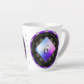 6e anniversaire du Mariage d'Améthyste Latte Mug (Angle droit)