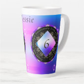 6e anniversaire du Mariage d'Améthyste Latte Mug (Angle droit)