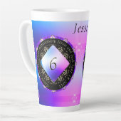 6e anniversaire du Mariage d'Améthyste Latte Mug (Angle gauche)