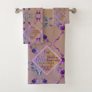 6e anniversaire du Mariage Rose Amethyst