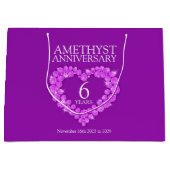 6e anniversaire mariage améthyste photo sac violet (Devant)