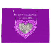6e anniversaire mariage améthyste photo sac violet (Dos)