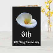 6e anniversaire mariage carte - Lily (Fleur jaune)