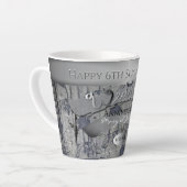 6e anniversaire Mariage sucre et fer latte Mug (Angle gauche)