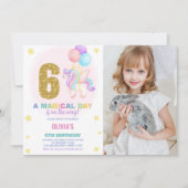 6e anniversaire Unicorn Anniversaire Invitations a (Devant)