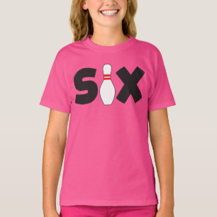 6e Bowling Anniversaire T-shirt Enfants Âge de six