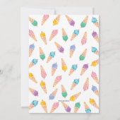 6e fête d'anniversaire | Invitation à la crème gla (Dos)