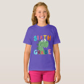 6e GRAAD Dino Squad jongens Meisjes leraar Terug n T-shirt (Voorkant volledig)