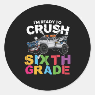 6e graad leraar breekt naar zesde klas ronde sticker