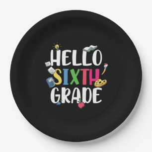 6e graad leraar Hallo 6e graad Papieren Bordje