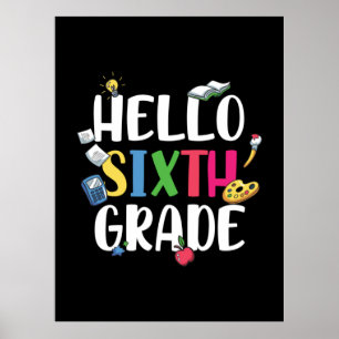 6e graad leraar Hallo 6e graad Poster