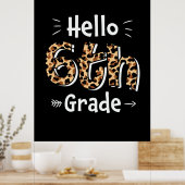 6e graad leraar Hallo zesde graad Poster (Keuken)