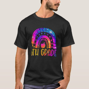 6e graad regenboog stropdas kleurstof leraar veld  t-shirt
